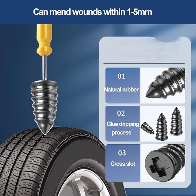 Vacuum Tire Mending Nail /  مسمار إصلاح ثقوب العجلات