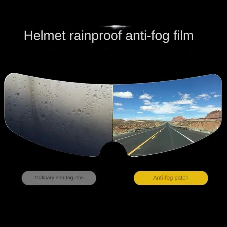 Film anti-buée et pluie pour casque de moto