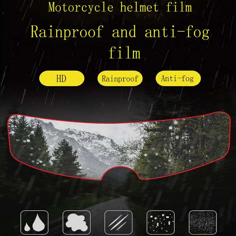 Film anti-buée et pluie pour casque de moto